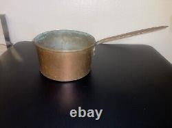 Vintage COPPER HANDMADE FORGED 9 SAUCEPAN (DOVETAILED) Hammered Must See