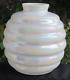Vintage Cambridge Hand Blown White Carnival Glass BEEHIVE Vase BEAUTY MUST SEE