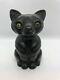 Vintage Cast Iron Cat Green Eyes Doorstop Must See