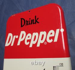 Vintage Dr PEPPER Thermometer FROSTY COLD Soda Sign Non Porcelain TinMUST SEE