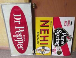 Vintage Dr PEPPER Thermometer FROSTY COLD Soda Sign Non Porcelain TinMUST SEE