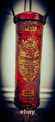 Vintage Fire Extinguisher 1929 Essex London UK? Must See Bespoke Lamp