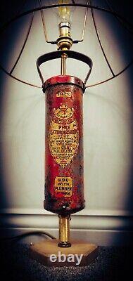 Vintage Fire Extinguisher 1929 Essex London UK? Must See Bespoke Lamp