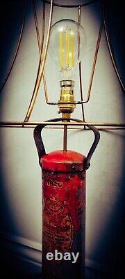 Vintage Fire Extinguisher 1929 Essex London UK? Must See Bespoke Lamp