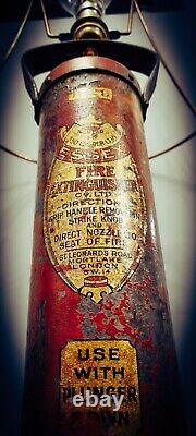 Vintage Fire Extinguisher 1929 Essex London UK? Must See Bespoke Lamp