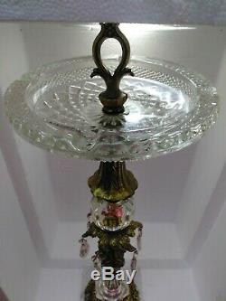 Vintage Floor Standing Ashtray crystal glass must see