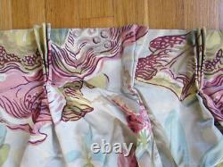 Vintage Floral Curtain Silk Panel Fabric MUST SEE