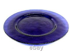 Vintage Hand Blown Glass Blue Decorative And Highly Collectable Plate MUST SEE