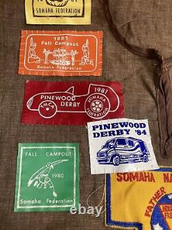 Vintage Indian Guides YMCA Patch Vest 1980s Somaha Federation MUST SEE