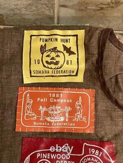Vintage Indian Guides YMCA Patch Vest 1980s Somaha Federation MUST SEE