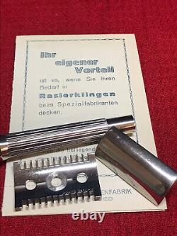Vintage Merkur Open Comb Adams Safety Razor RARE DORKO Blade Set! Must See