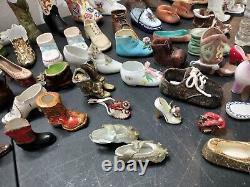 Vintage Ornate Huge Miniature Shoe Lot Collection Too Many To List! Must See