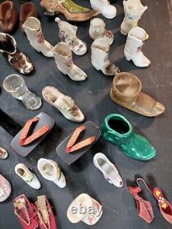 Vintage Ornate Huge Miniature Shoe Lot Collection Too Many To List! Must See