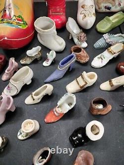 Vintage Ornate Huge Miniature Shoe Lot Collection Too Many To List! Must See