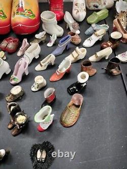 Vintage Ornate Huge Miniature Shoe Lot Collection Too Many To List! Must See