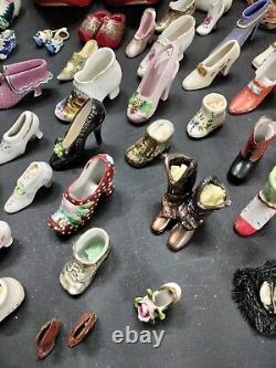 Vintage Ornate Huge Miniature Shoe Lot Collection Too Many To List! Must See