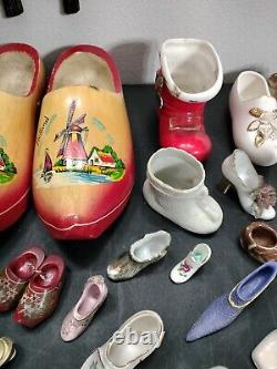 Vintage Ornate Huge Miniature Shoe Lot Collection Too Many To List! Must See