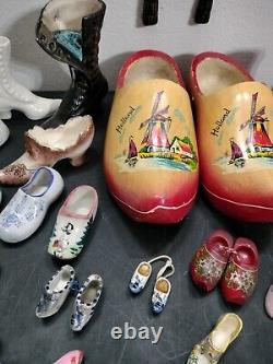 Vintage Ornate Huge Miniature Shoe Lot Collection Too Many To List! Must See