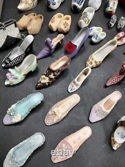 Vintage Ornate Huge Miniature Shoe Lot Collection Too Many To List! Must See