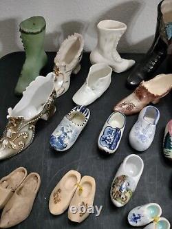 Vintage Ornate Huge Miniature Shoe Lot Collection Too Many To List! Must See