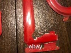Vintage Red Porcelain Gas Station Letters & Numbers. 17 @ 6''. Rare, Must See