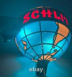 Vintage SCHLITZ Beer MOTION Globe Bar Light Sign! Must SEE VIDEO & Exec. Cond