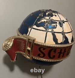 Vintage SCHLITZ Beer MOTION Globe Bar Light Sign! Must SEE VIDEO & Exec. Cond