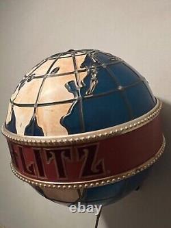 Vintage SCHLITZ Beer MOTION Globe Bar Light Sign! Must SEE VIDEO & Exec. Cond