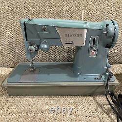 Vintage Singer Spartan Sewing Machine 327K with Case Fully Functional! Must See