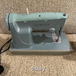 Vintage Singer Spartan Sewing Machine 327K with Case Fully Functional! Must See