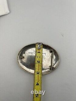 Vintage Smith's Inc. Sterling Silver & 14k Western Belt Buckle (MUST SEE)