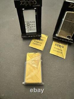 Vintage Solid Brass Zippo Lighter Lot Brand New Must See $$$