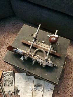 Vintage Stanley #45 Plane With 20 Cutters Homemade Box Really Nice. Must See