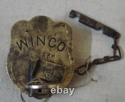 Vintage Very Rare Shape Old Brass Pad Lock Working Condition Must See