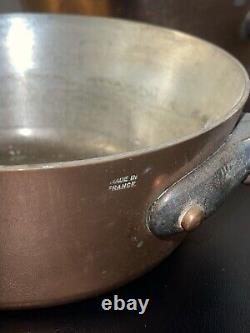 Vintage copper cookware Set made in france 7 & 8 Sauce Pans Must See