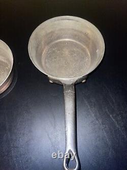 Vintage copper cookware Set made in france 7 & 8 Sauce Pans Must See