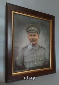 WW1 Russian Solider Wearing Service Uniform Original Period Painting MUST SEE