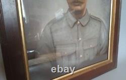 WW1 Russian Solider Wearing Service Uniform Original Period Painting MUST SEE