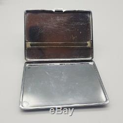 WW2 British Royal Air Force RAF Mother Of Pearl & Chrome Cigarette Case MUST SEE