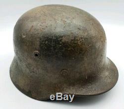 WW2 German M40 Normandy Camo Helmet Complete Textbook Example MUST SEE