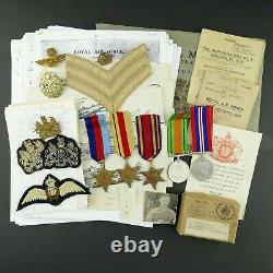 WW2 RAF Group Medals, Ephermera and huge quantity of research MUST SEE