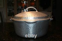 Wagner Sidney O Hammered Aluminum Round Roaster 3248 with Lid Must See EUC
