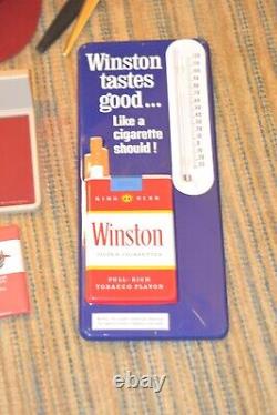 Winston Cigarettes Collections Hats Thermometer Calendar Coozie Ashtray Must SEE