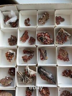 Wow! Lot of 37 Vanadinite Thumbnails from Morocco, Must see
