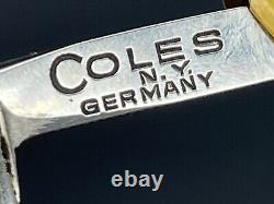 (cr-111) Rare Vintage Coles Ny / Solingen #908 Straight Razor Must See