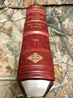 (facsimile) 1535 Coverdale Bible Fine Binding Edition Beautiful! New! Must See